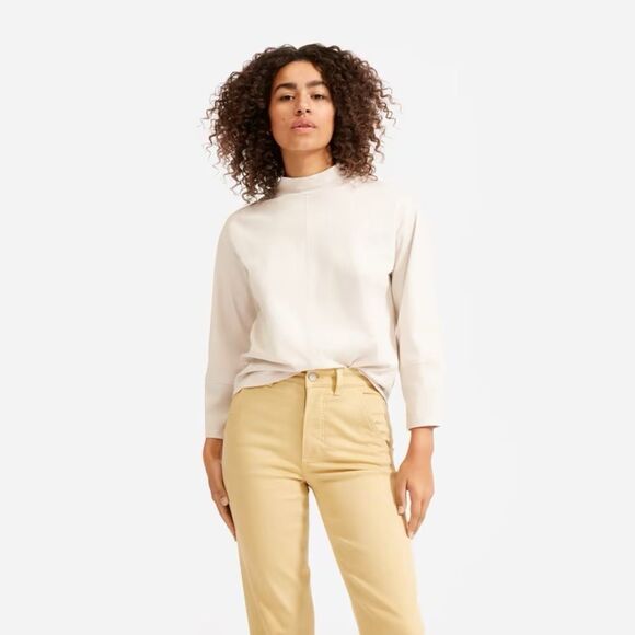 NWT Everlane The Straight Leg Crop High Rise Pants in Hemp 20 / 20T - Picture 3 of 8